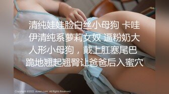 清纯娃娃脸白丝小母狗 卡哇伊清纯系萝莉女奴 逼粉奶大人形小母狗，戴上肛塞尾巴 跪地翘起翘臀让爸爸后入蜜穴